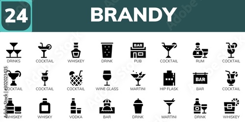 brandy icon set