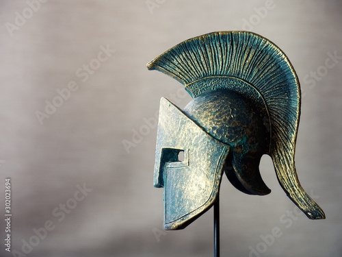 Decorative model of ancient Spartan helmet