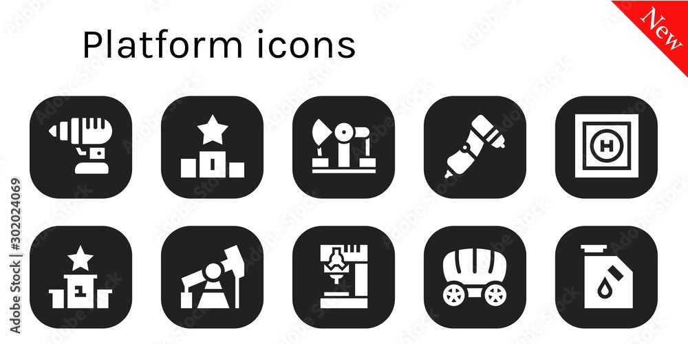 Modern Simple Set of platform Vector filled Icons Modern Simple Set of platform Vector filled Icons