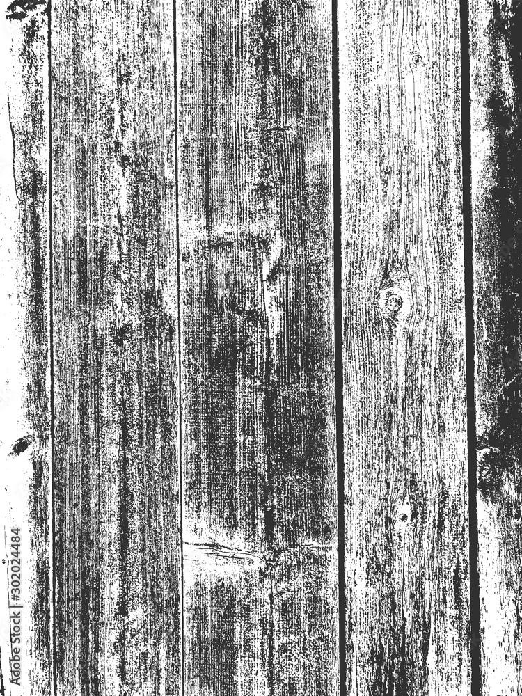 Distress old dry wooden texture. Black and white grunge background. Vector illustration Distress old dry wooden texture. Black and white grunge background. Vector illustration