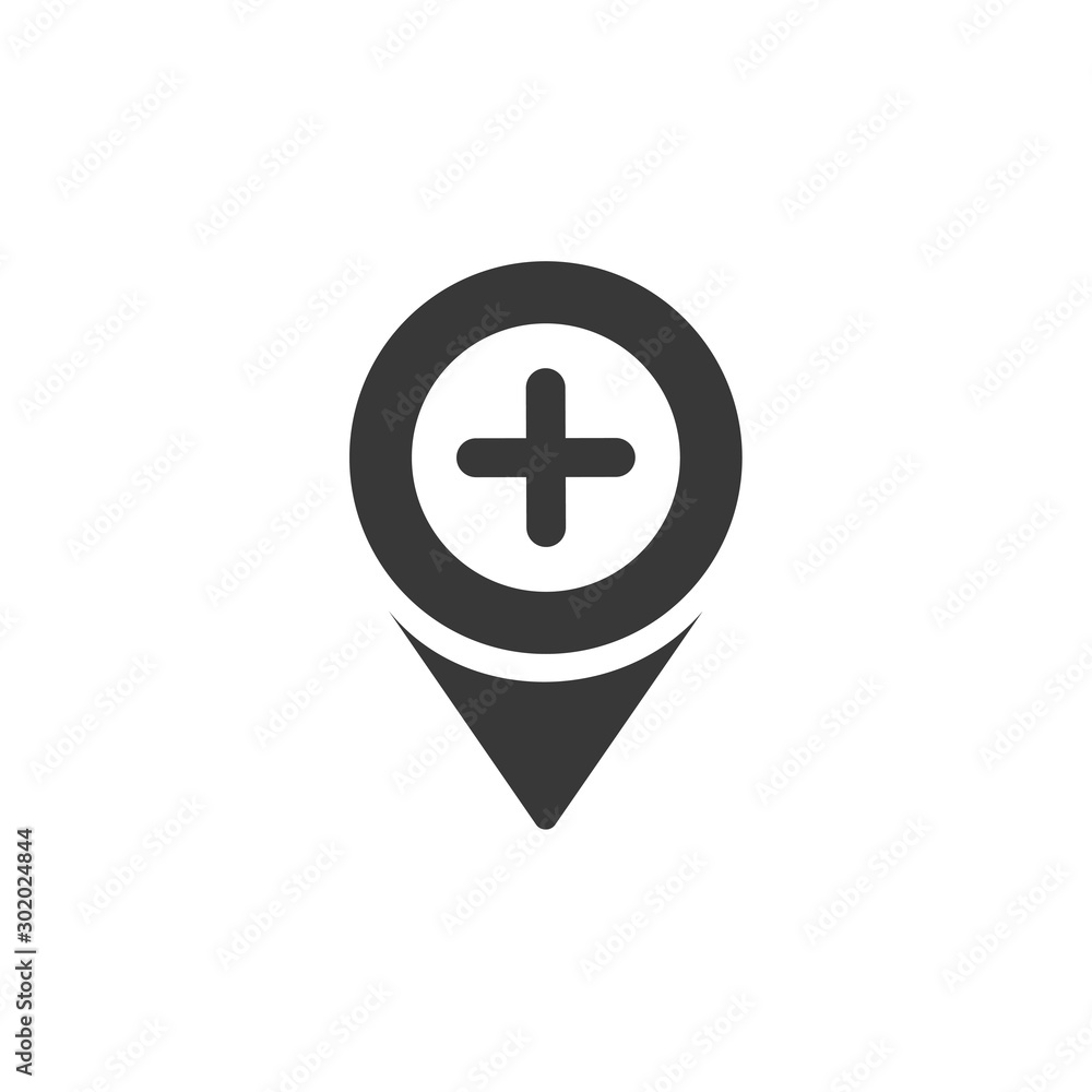 Pharmacy location. Isolated image. Urban service vector illustration Pharmacy location. Isolated image. Urban service vector illustration