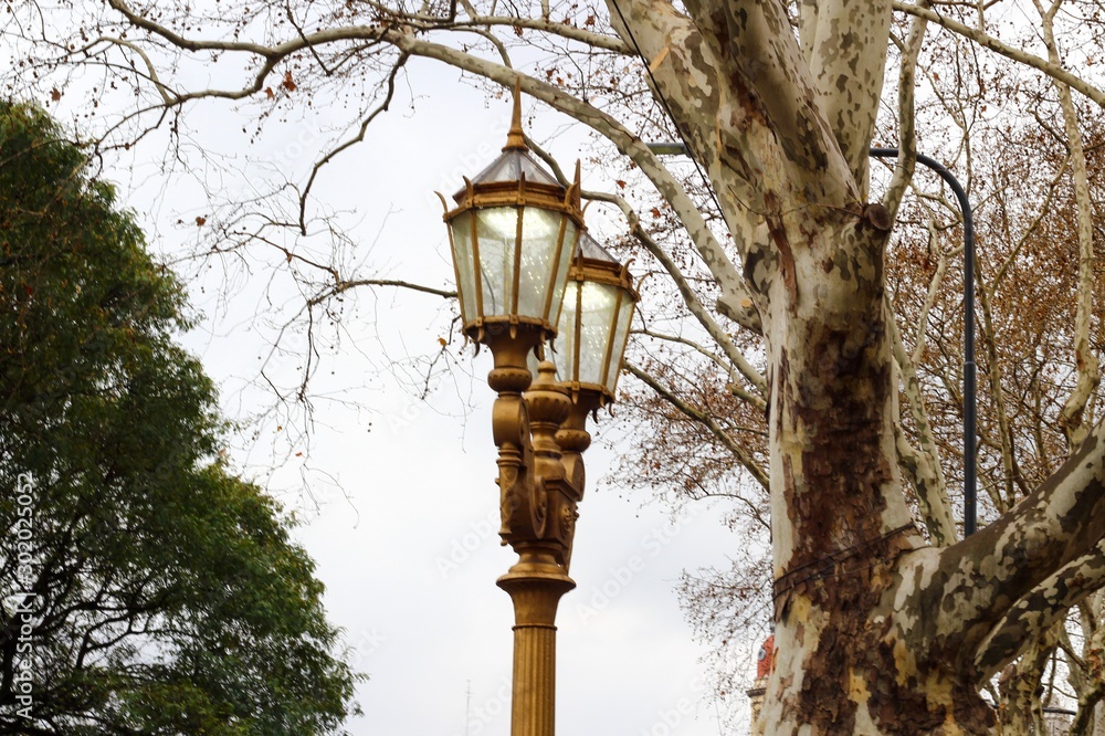 old street lamp in park