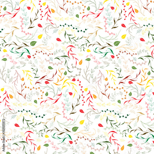 Hand drawn decorative christmas design pattern background © Sirichai Puangsuwan