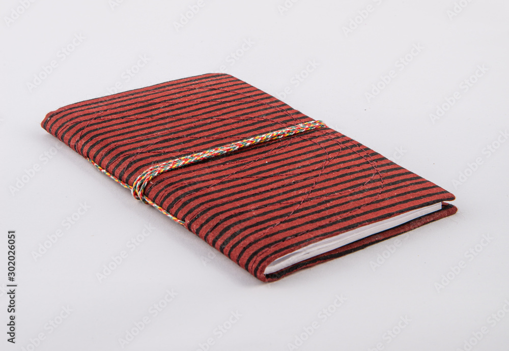 Little red indian style notebook, with string to keep it closed Little red indian style notebook, with string to keep it closed