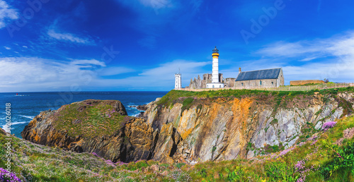 Lighthouse Pointe de Saint-Mathieu, Brittany (Bretagne), France photo
