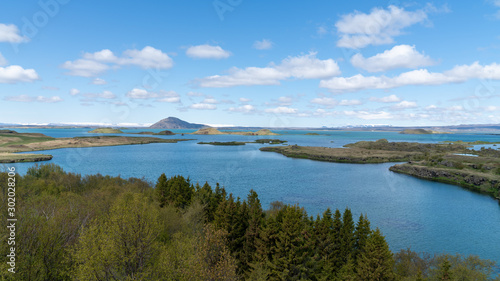 Myvatn Lake landscape in Northern Iceland