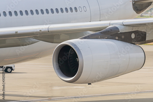 Aircraft Turbine of airplane Wing and jet engine