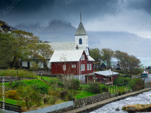 Kirche in KívíK - Färöer - Streymoy photo