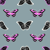 vector seamless background pattern with Butterfly for wrapping paper, greeting cards, posters, invitation