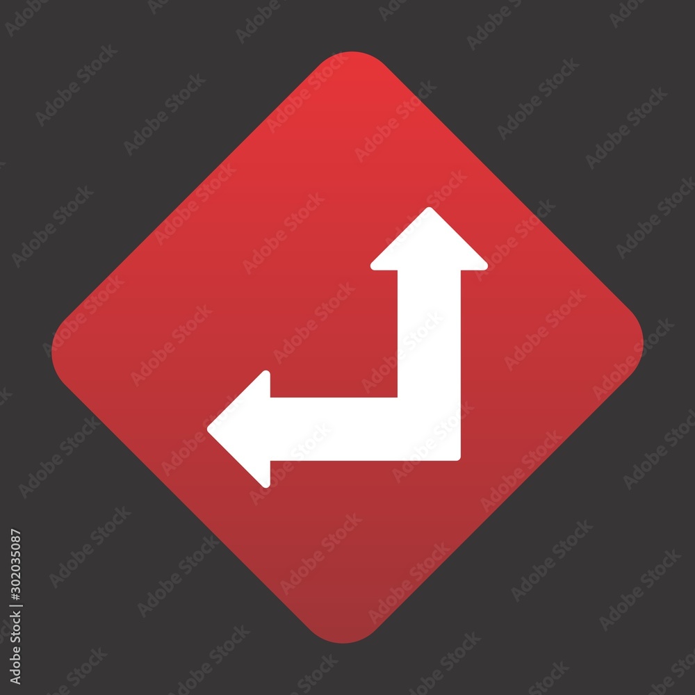 Upward And Leftward Arrow Icon For Your Design,websites and projects. Upward And Leftward Arrow Icon For Your Design,websites and projects.