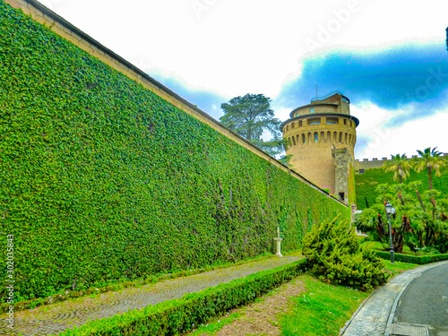 Exploring the Vatican city gardens in Rome, Italy photo