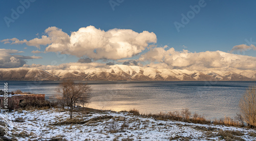 Clouds above Sevan Lake in Armenia