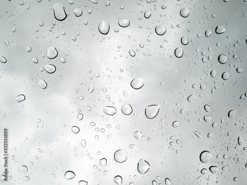 rains water drops on car window
