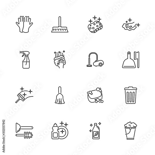 Cleaning - Flat Vector Icons