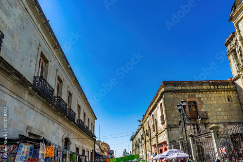 Mexican Shopping Street Zocalo Central Square Oaxaca Juarez Mexico photo