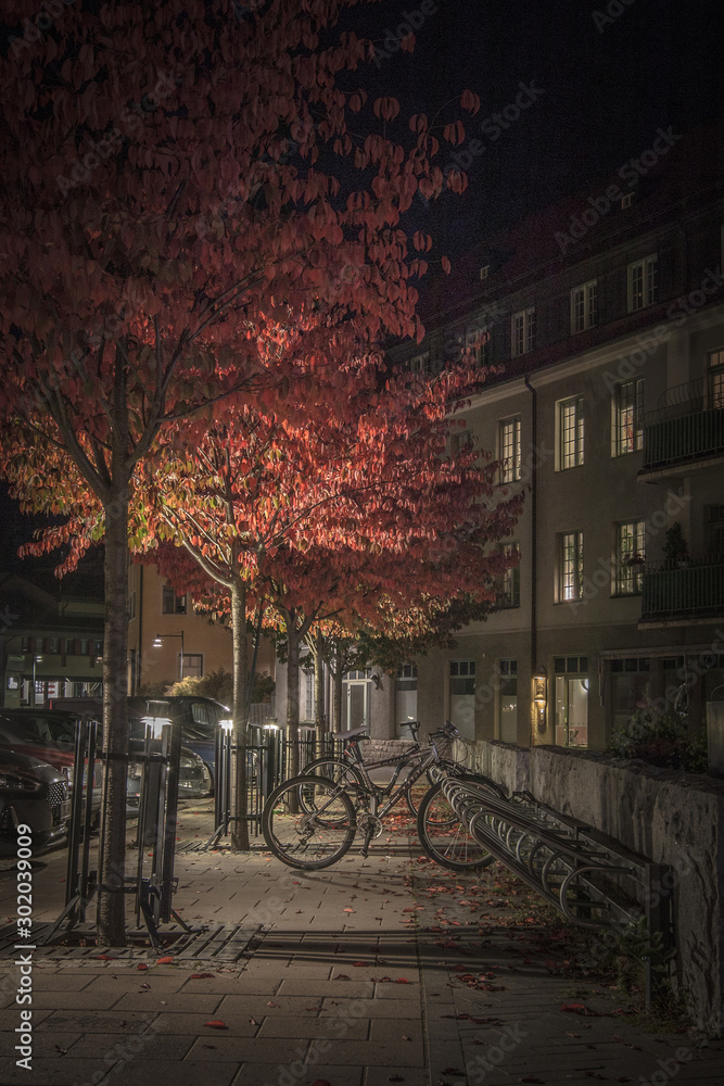 Naklejka premium Falun nocą