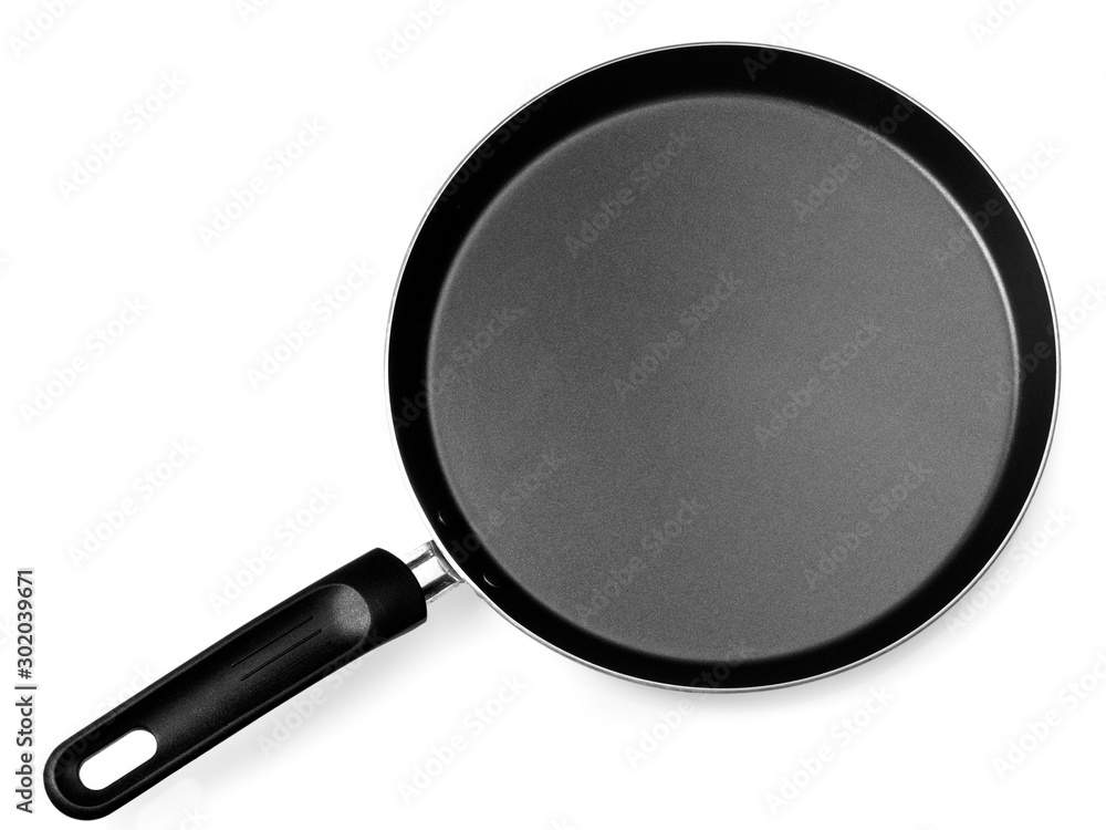 Empty pancake pan, top view Empty pancake pan, top view