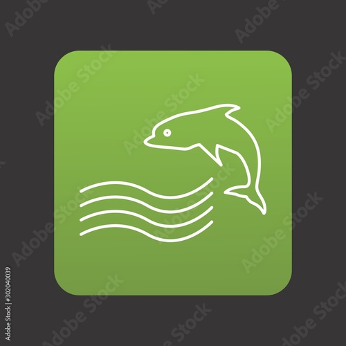 Swimming Dolphin Icon For Your Design,websites and projects.