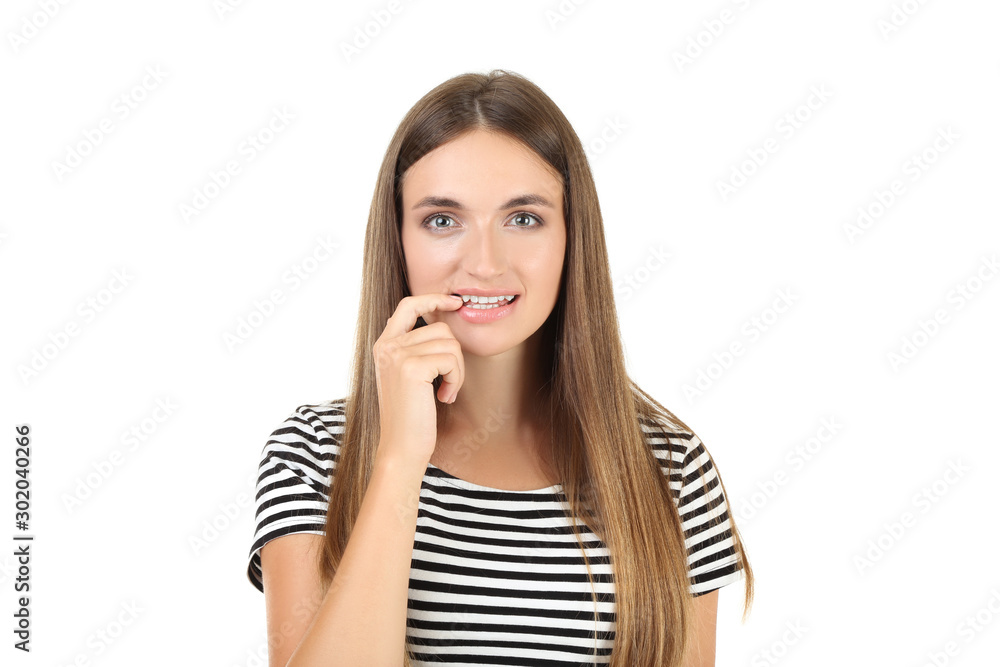 Young woman isolated on white background Young woman isolated on white background