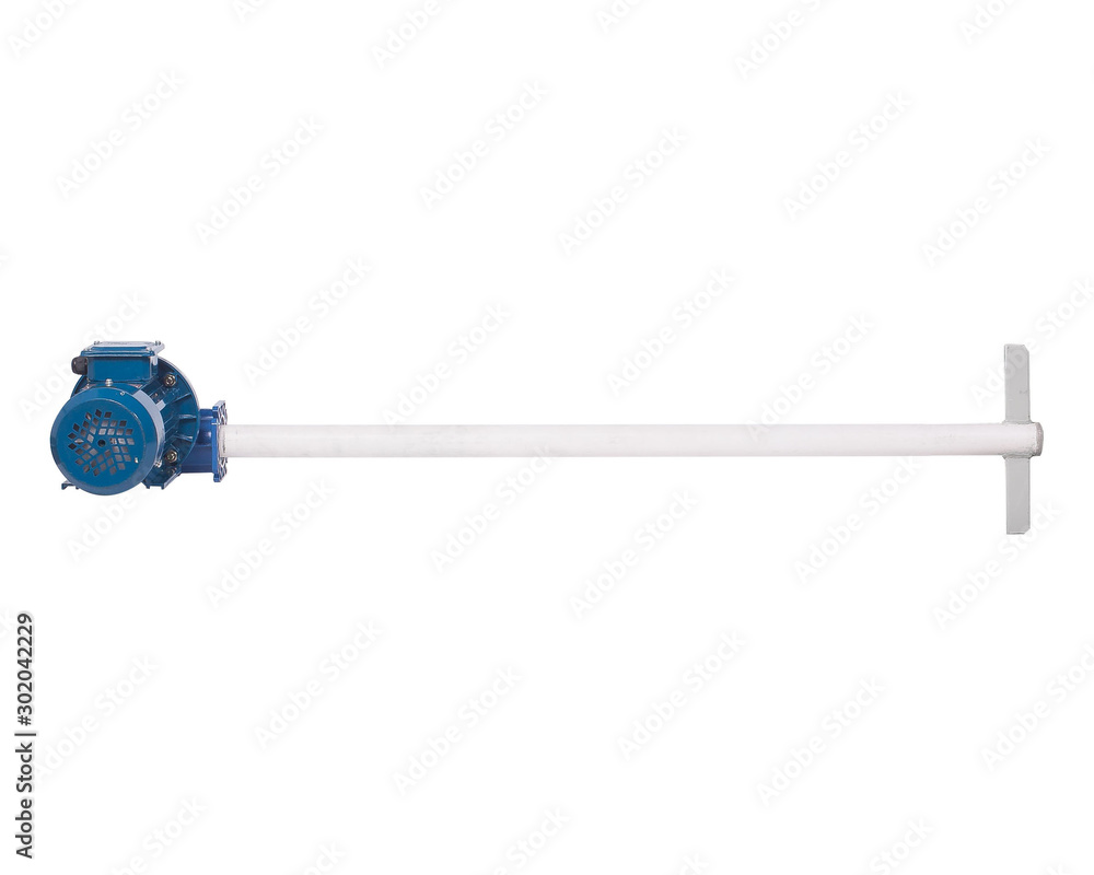 Industrial chemical barrel mixer with AC motor and gear box isolated on white. Industrial chemical barrel mixer with AC motor and gear box isolated on white.