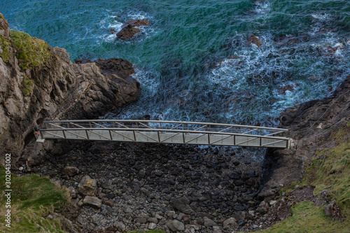 The Gobbins coastal cliff path, Causeway coast and Glens, County Antrim, Northern Ireland photo