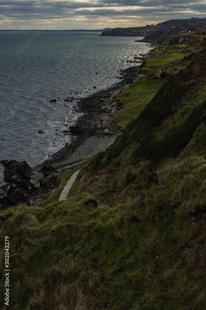 The Gobbins coastal cliff path, Causeway coast and Glens, County Antrim, Northern Ireland The Gobbins coastal cliff path, Causeway coast and Glens, County Antrim, Northern Ireland