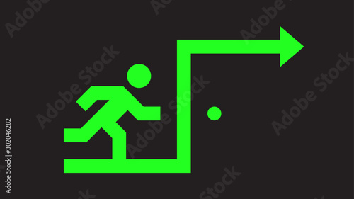Doorway exit sign