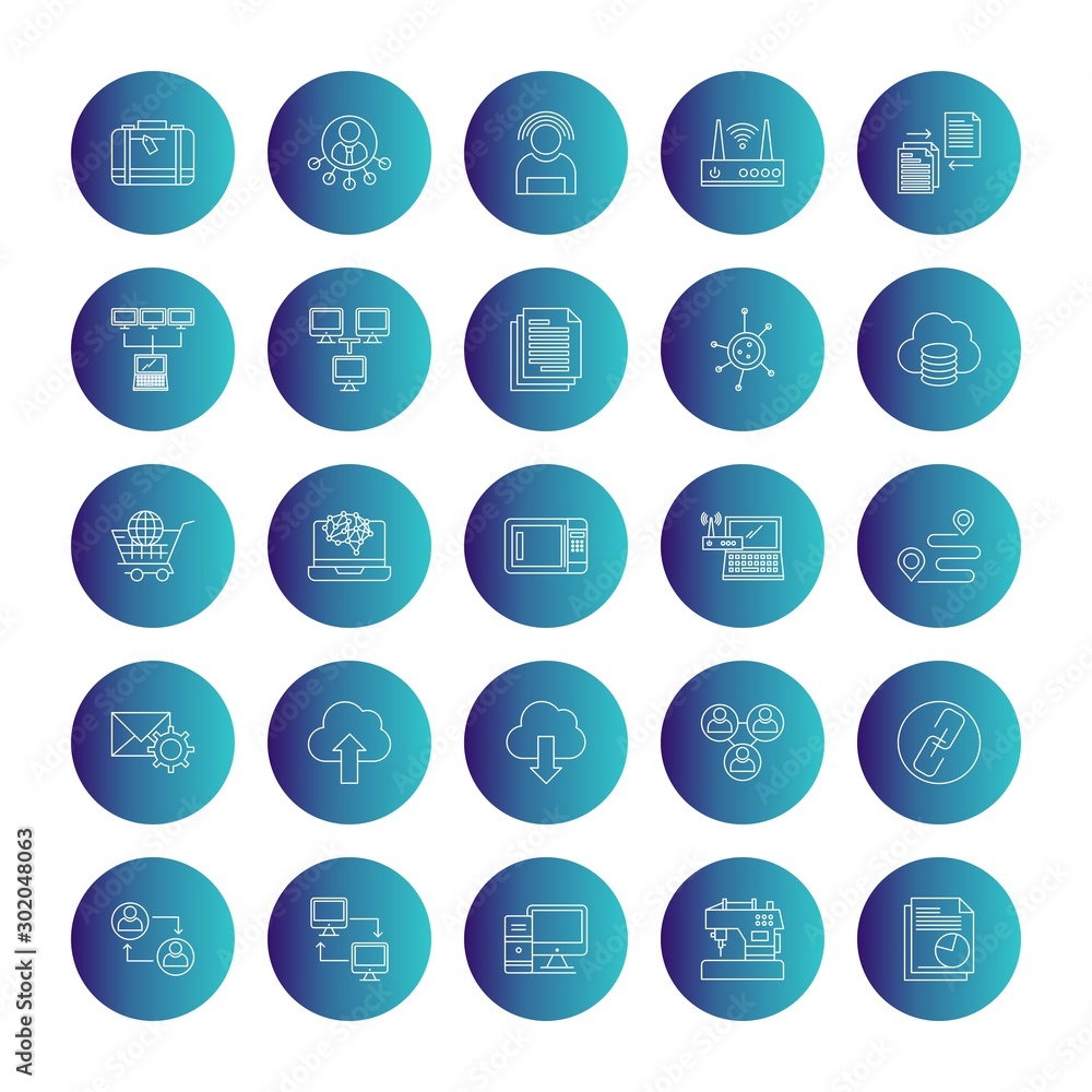 Simple Set of Universal Related Color Icons Simple Set of Universal Related Color Icons