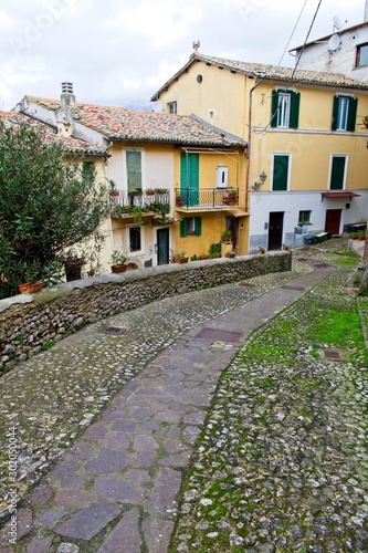 Historic alleys in the traditional village of Poggio Mirteto  province of Rieti  Lazio  Italy