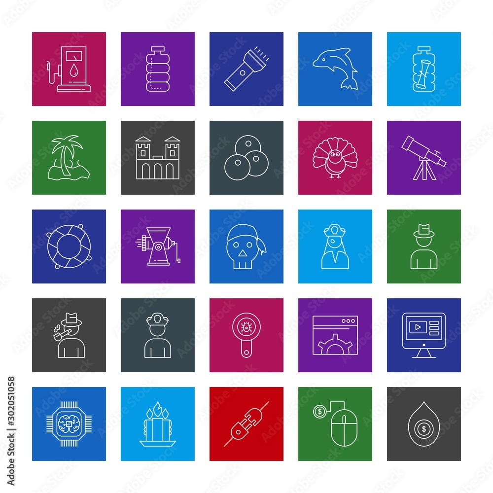 Fototapeta premium Simple Set Of Universal Icons