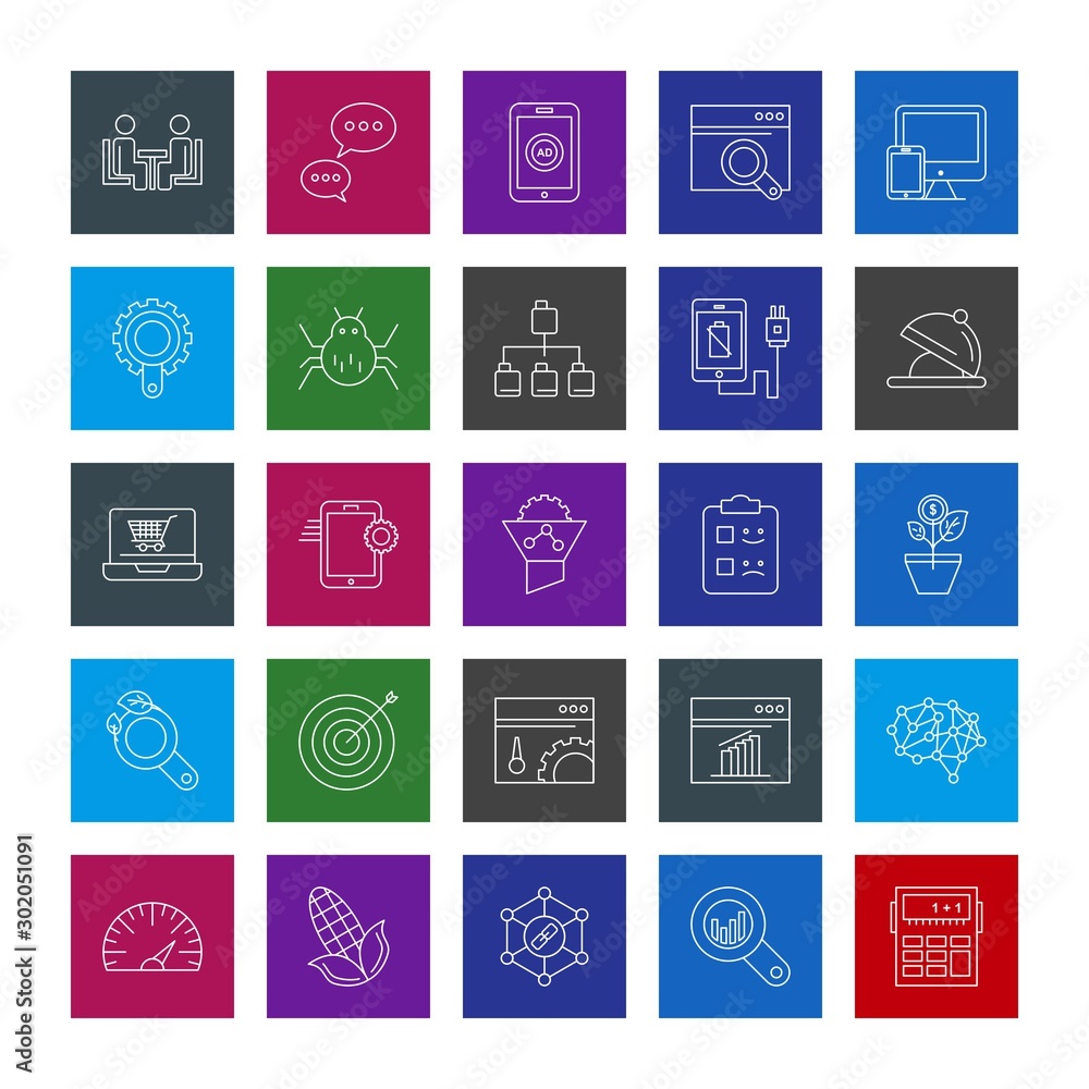 Set Of Universal 25 Icons Set Of Universal 25 Icons