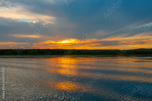 Beautiful sunset in the Kushugum floodplains © Dmytro