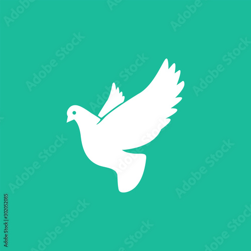 Pigeon symbol in simple style. Dove icon. Vector EPS 10
