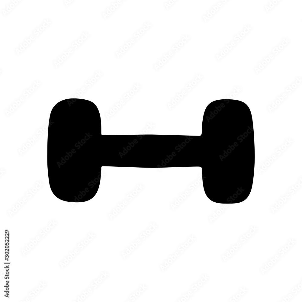 Vector image of dumbbells and sports equipment Vector image of dumbbells and sports equipment