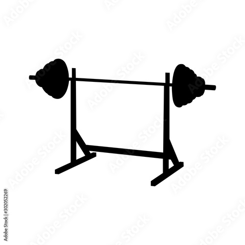 Vector image of dumbbells and sports equipment