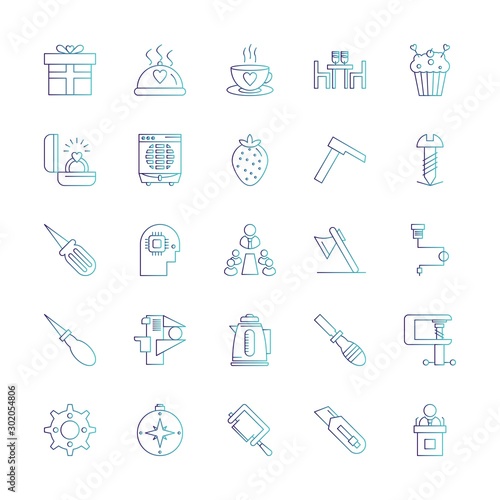 Set Of Universal 25 Icons
