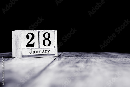 January 28th, 28 January, Twenty Eighth of January, calendar month - date or anniversary or birthday photo