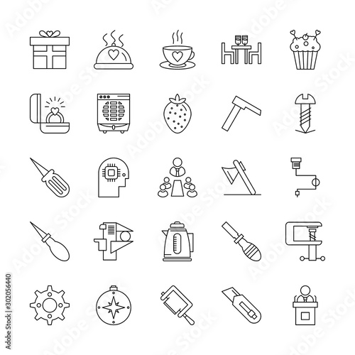 Set Of Universal 25 Icons