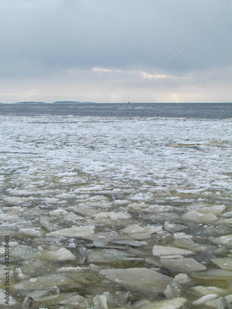 Ice blocks in the sea Ice blocks in the sea