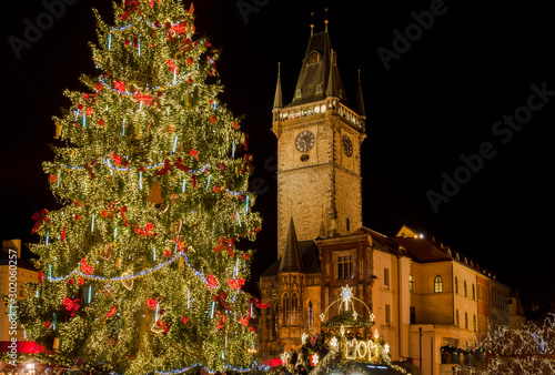 Photography Prague Old Town Square - Christmas market, Czech Republic