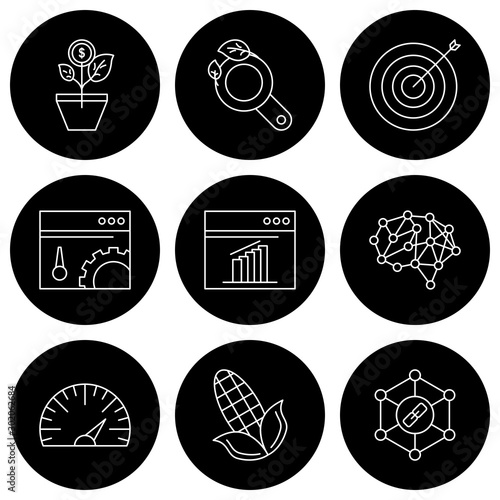 Set of 9 Universal Pixel Perfect Icons