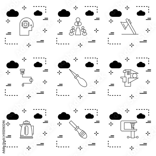 9 User interface Icon set for web and mobile applications