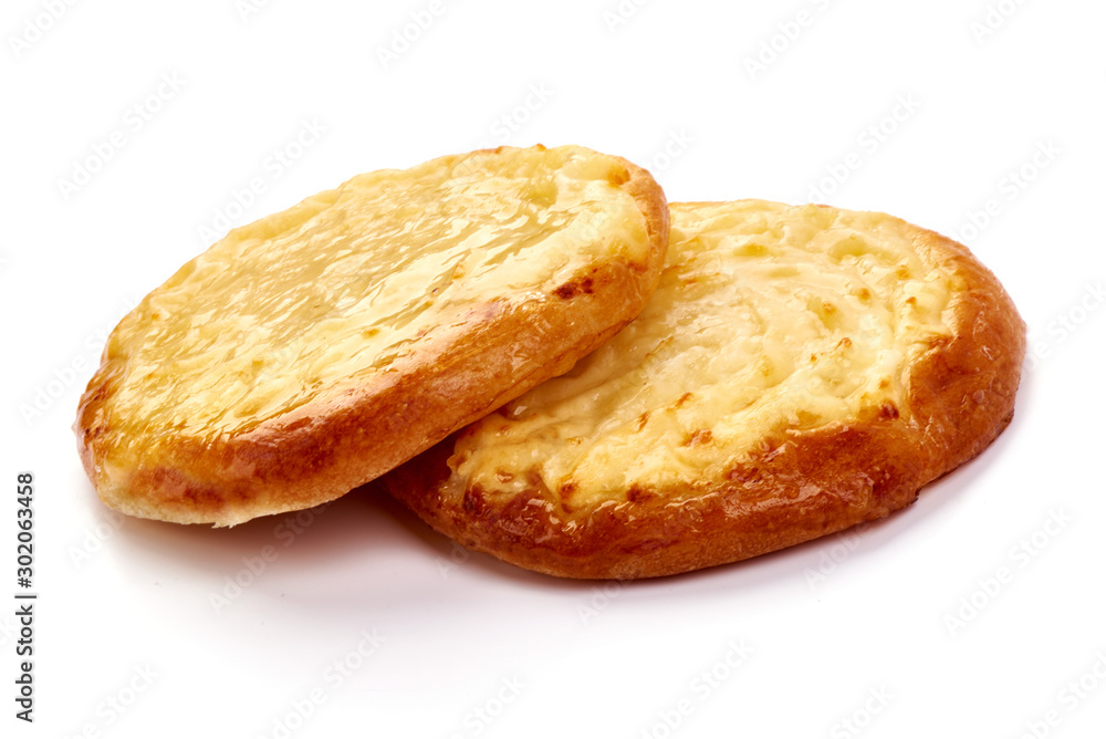 Sweet curd rolls, isolated on white background