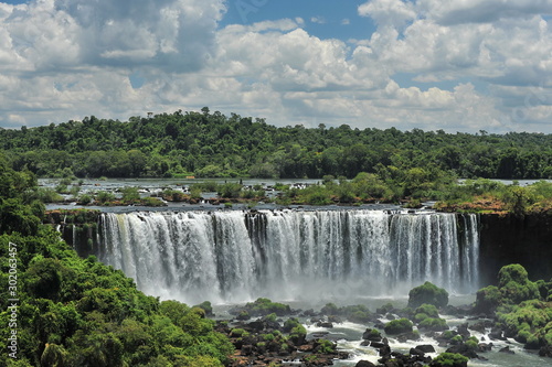 Iguazu Falls on the border of Brazil and Argentina.