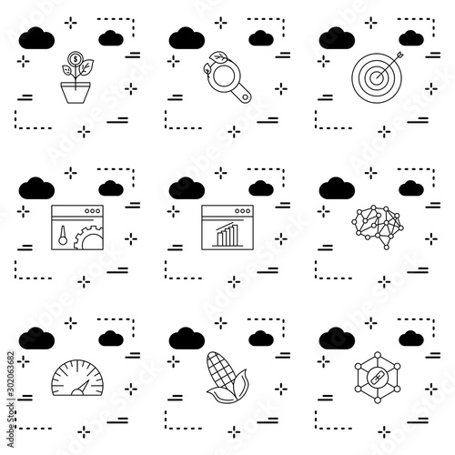 Set of 9 Universal Pixel Perfect Icons