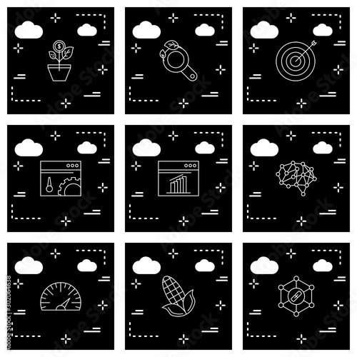 Set of 9 Universal Pixel Perfect Icons