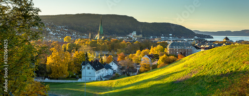 Autumn panorama of Trondheim. Norway. photo