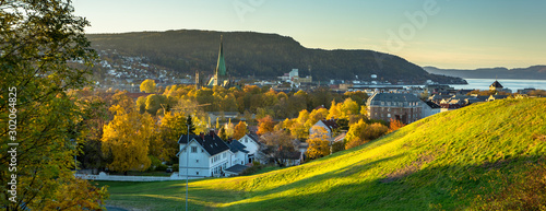 Photography Autumn panorama of Trondheim. Norway.