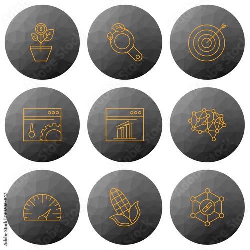 Set of 9 Universal Pixel Perfect Icons