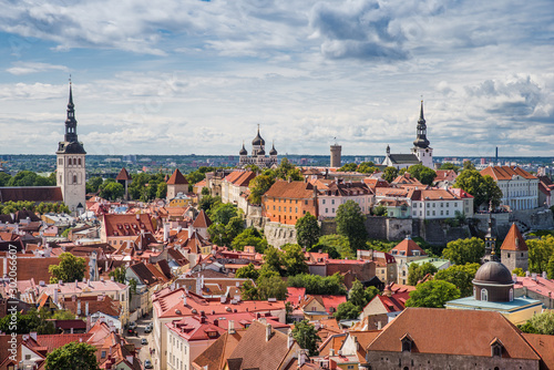 Panorama of the Old Town of Tallinn; Estonia photo